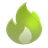 Green fire icon
